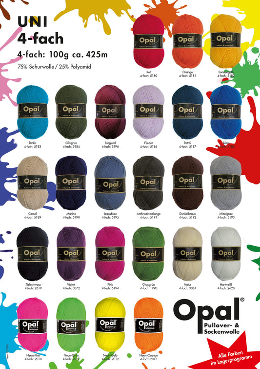 OPAL UNI SOLID COLOURS 4PLY/SOCK